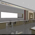 Elegant Jewelry Store in Shopping Mall with Glass Display Counters Model Posters and Modern Lighting