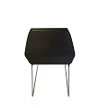 Modern Black Leather Lounge Chair With Metal Frame And Sleek Design