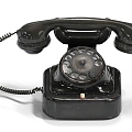 Retro phone dial phone antique phone landline 3d model