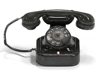 Retro phone dial phone antique phone landline 3d model