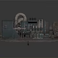Four Black Vintage Train Models Arranged in a Row on White Background