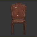 Vintage Leather Chair With Tufted Design And Wooden Legs For Interior Decor