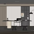 Modern study 3d model