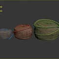 Thick Brown Coiled Ropes for Household Use with Durable Design and Tightly Wound Structure