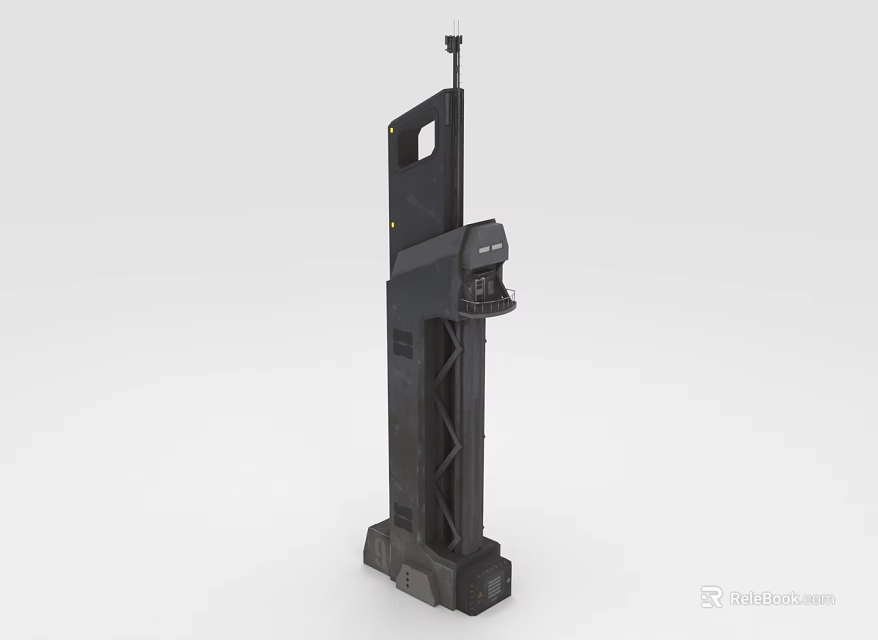 Modern Industrial Metal Tower With Structural Frame Base And Antenna Design Features 3d model 