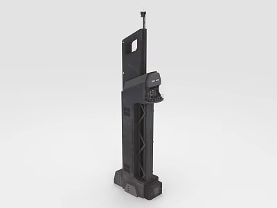 Modern Industrial Metal Tower With Structural Frame Base And Antenna Design Features 3d model