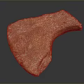 Reddish Brown Stone Sculpture Carving with Irregular Shape and Raw Textured Surface