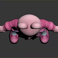 Cute Pink Rabbit Game Character With Big Ears Wearing Stylish Dress And Pink Boots