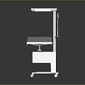 Mobile Medical Cart With Tabletop Drawer Wheels And IV Pole For Hospital Use