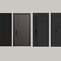 Security Doors in Different Colors and Various Designs Displayed Side by Side 3d model