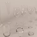 Clear Wine Bottles And Glasses With Various Shapes Types And Sizes Collection