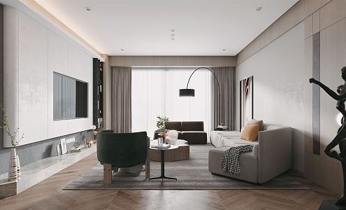 modern living room 3d model