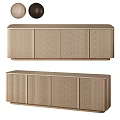 Modern Elegant Reception Desk With Vertical Stripes And Sleek Cabinet Design