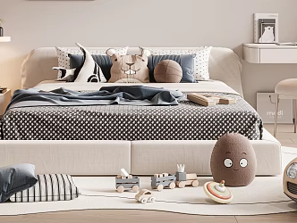 Modern Children's Bed Children's Double Bed 3d model