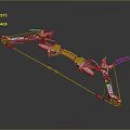 Modern Compound Bow Weapon With Colorful Accents Metal Structure And Detailed Design