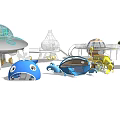 Modern slide children'slide 3d model