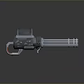 Multiple Barrel Rotating Machine Gun With Metal Body And Motor Driven Mechanism