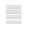 White Decorative Architectural Components With Various Design Styles For Interior Decoration