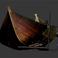 Traditional Handcrafted Wooden Boat With Natural Wood Hull And Classic Design