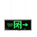 Fire Safety Equipment Safety Exit Sign With Green Illuminated Emergency Exit Indicator