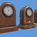 Three Vintage Wooden Mantel Clocks With Different Styles And Classic Design