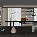 Modern study 3d model