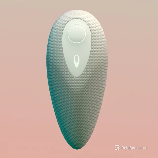 Modern Green Mesh Wireless Speaker Digital Device With Round Button Design 3d model 