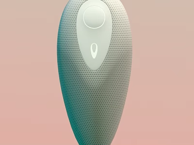 Modern Green Mesh Wireless Speaker Digital Device With Round Button Design 3d model