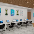 Modern Hospital Outpatient Reception With Modern Interior In Community Health Center