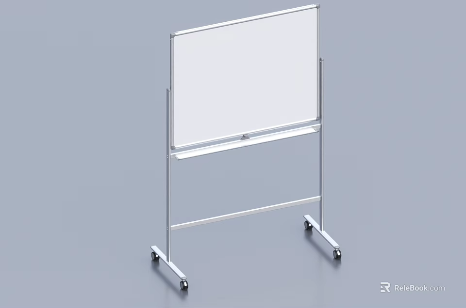 Artistic Drawing Tools White Mobile Whiteboard Stand With Wheels For Creative Work And Artists 3d model 