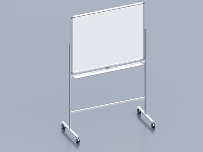 Artistic Drawing Tools White Mobile Whiteboard Stand With Wheels For Creative Work And Artists 3d model