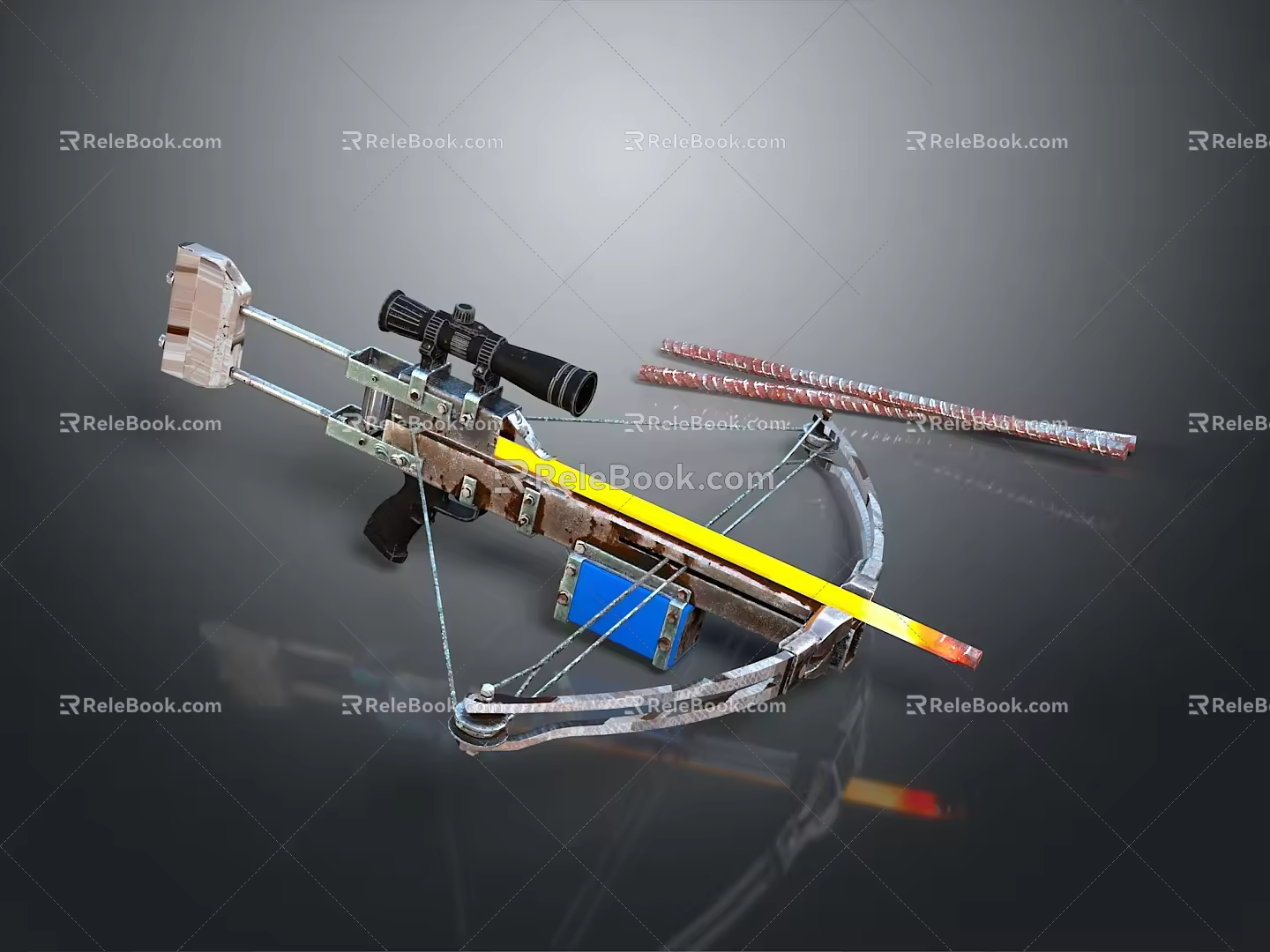 Crossbow Crossbow Crossbow Crossbow Mechanical Crossbow Shift Bow and Arrow Shoot Far Equipment Weapons High-tech Crossbow 3d model