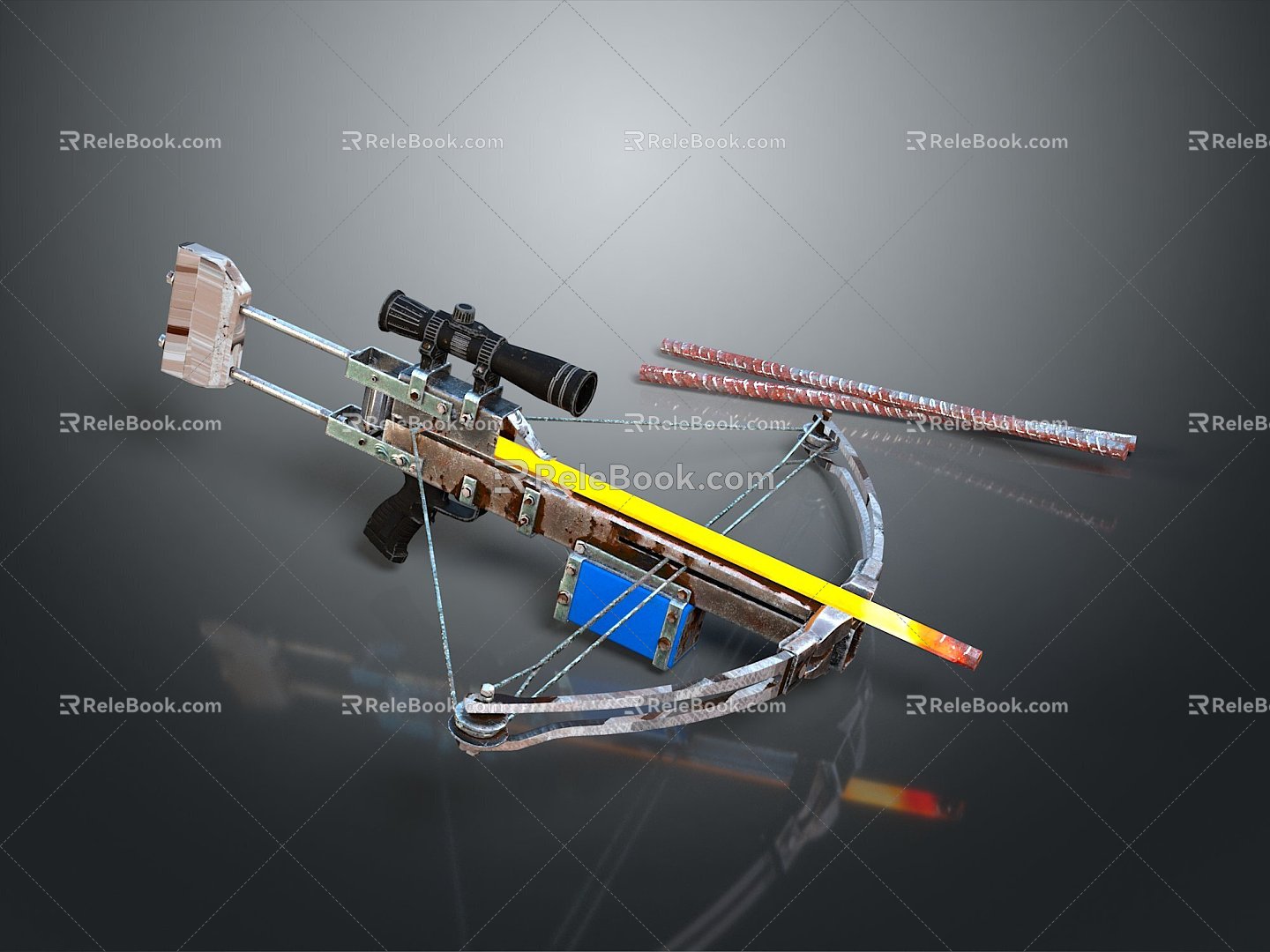 Crossbow Crossbow Crossbow Crossbow Mechanical Crossbow Shift Bow and Arrow Shoot Far Equipment Weapons High-tech Crossbow 3d model