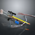 Crossbow Crossbow Crossbow Crossbow Mechanical Crossbow Shift Bow and Arrow Shoot Far Equipment Weapons High-tech Crossbow 3d model