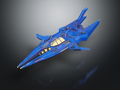 Modern Aircraft Space Vehicle Science Fiction Plane 3d model