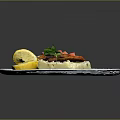 Crispy Fried Fillet Topped with Fresh Tomato Salsa Cilantro Creamy Mashed Potatoes and Lemon Wedge