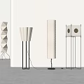 Japanese paper floor lamp 3d model