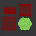 Colorful Decorative Throw Pillows With Tassel Accents And Floral Shape Design Details