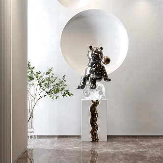 Modern Sculpture Bear Sculpture 3d model