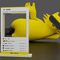 Interactive Photo Check-in Spot With Yellow Cartoon Figure And Social Media