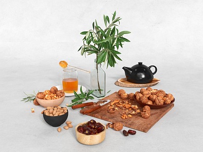 Modern Ornaments Combination Nuts Dried Fruit model