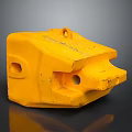 Yellow Hardware Tool Mechanical Component With Durable Construction And Hole Design For Industrial Use 3d model