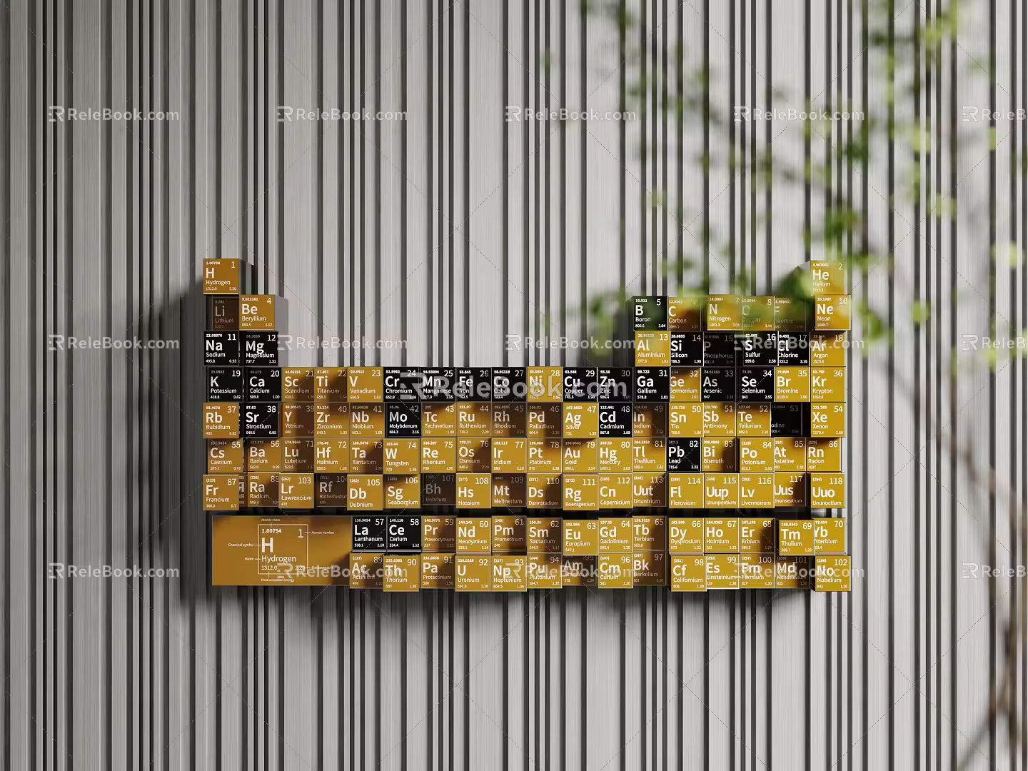 Wall Decoration Pendant Hanging Device Art Device Three-dimensional Hanging Picture Element Periodic Table 3d model