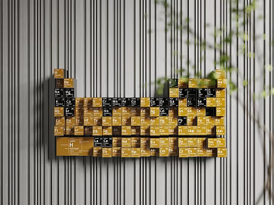 Wall Decoration Pendant Hanging Device Art Device Three-dimensional Hanging Picture Element Periodic Table 3d model