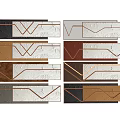 Modern Decorative Wall Panels With Various Colors And Geometric Patterns 3d model