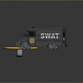 Kids SWAT Toy Truck Play Set With Blue Lights And Yellow Caution Tape