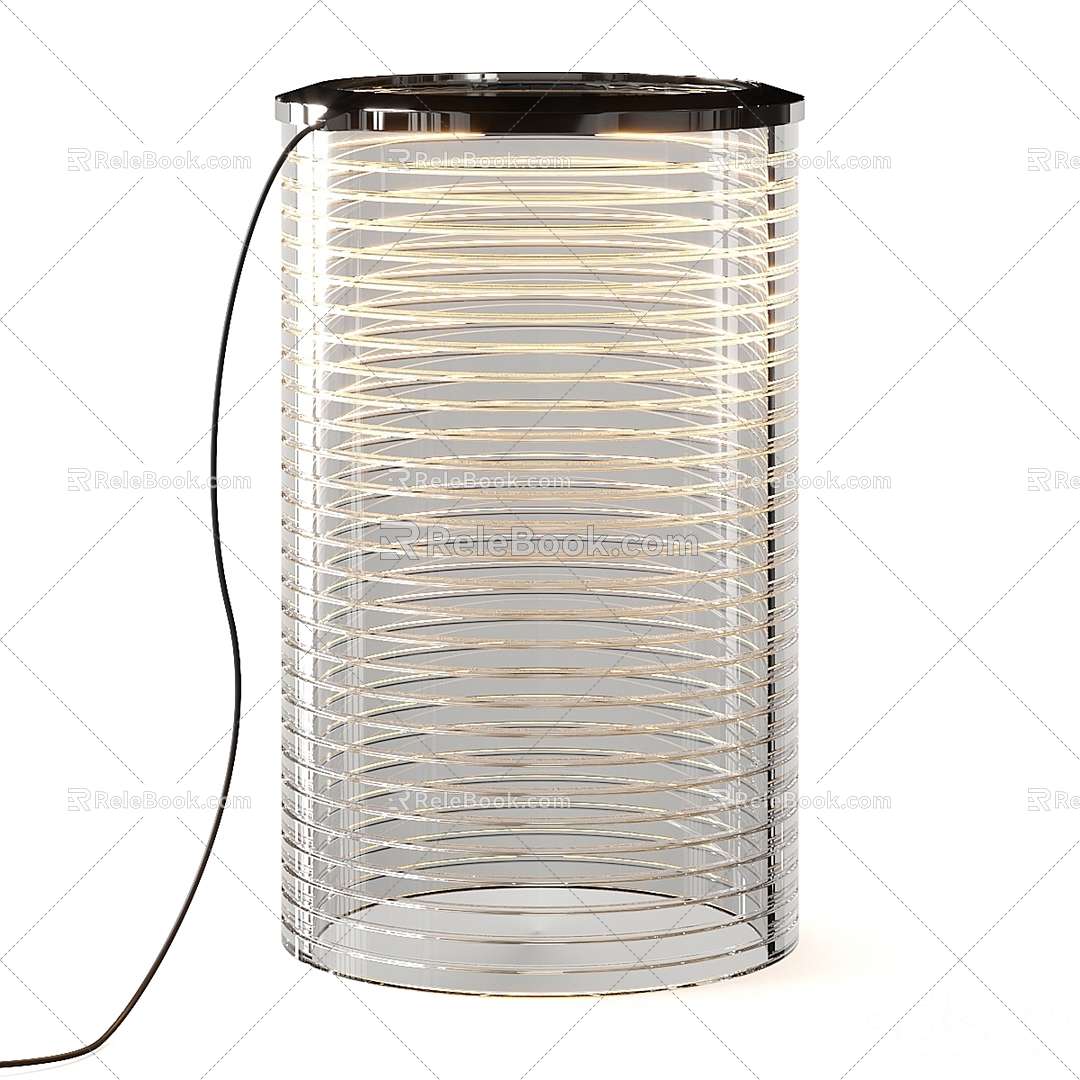 Light Luxury Metal Glass Cylinder Table Lamp model