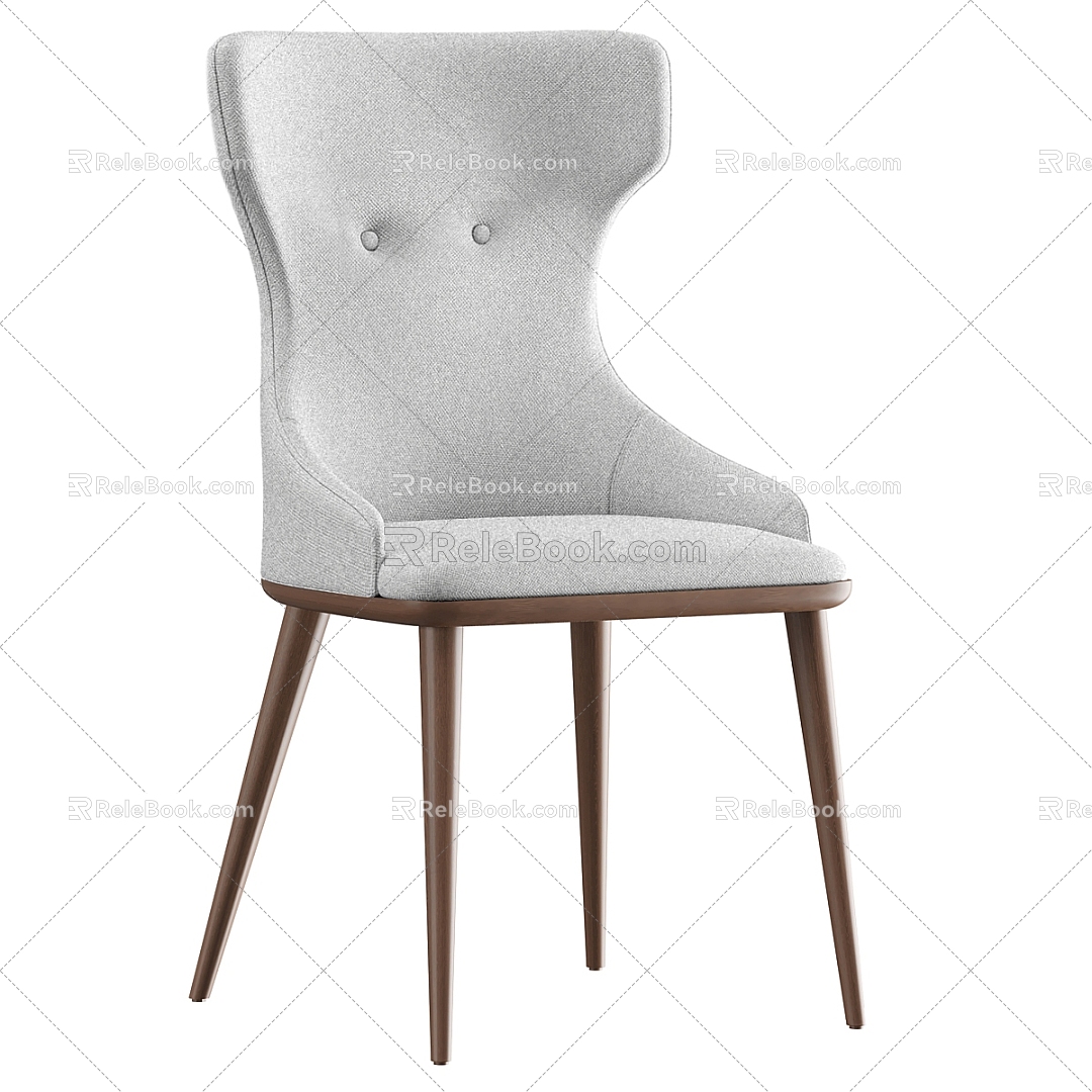 Nordic Simple Single Casual Sofa 3d model