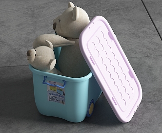 Modern storage box for toys 3d model