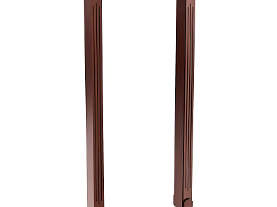 Dark Brown Wooden Pillars With Vertical Stripes For Home Decor Accents 3d model